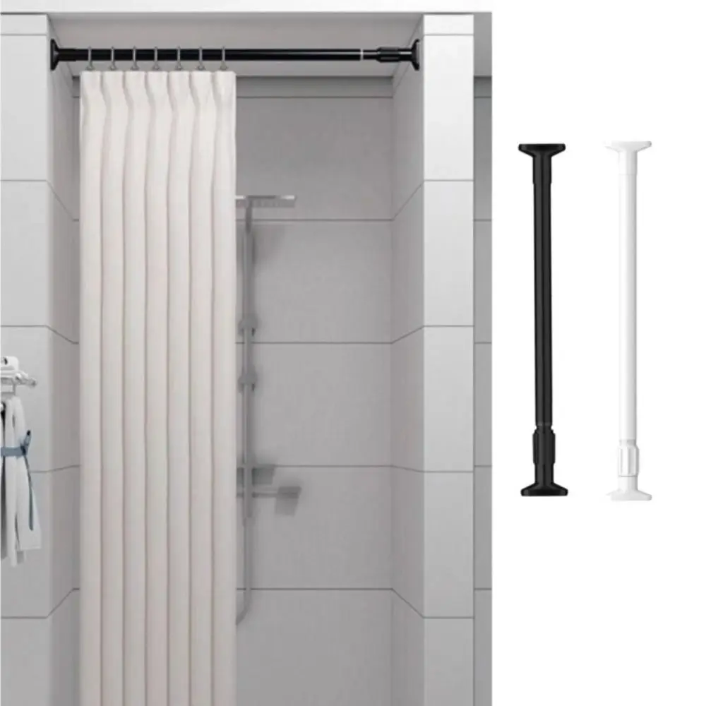 Durable Multipurpose Adjustable Tension Curtain Rod Heavy-Duty No-Drill Towel Rack Stainless Steel Extendable Rod Shower