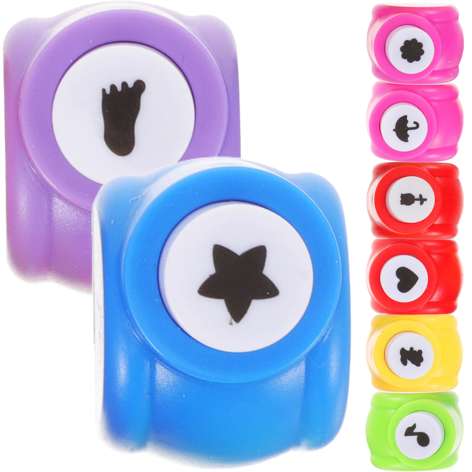 

8 Pcs Embossor Set Small Hole Punch Diy Paper Puncher Heavy Kids Handheld Alloy Punches Craft Shapes Child