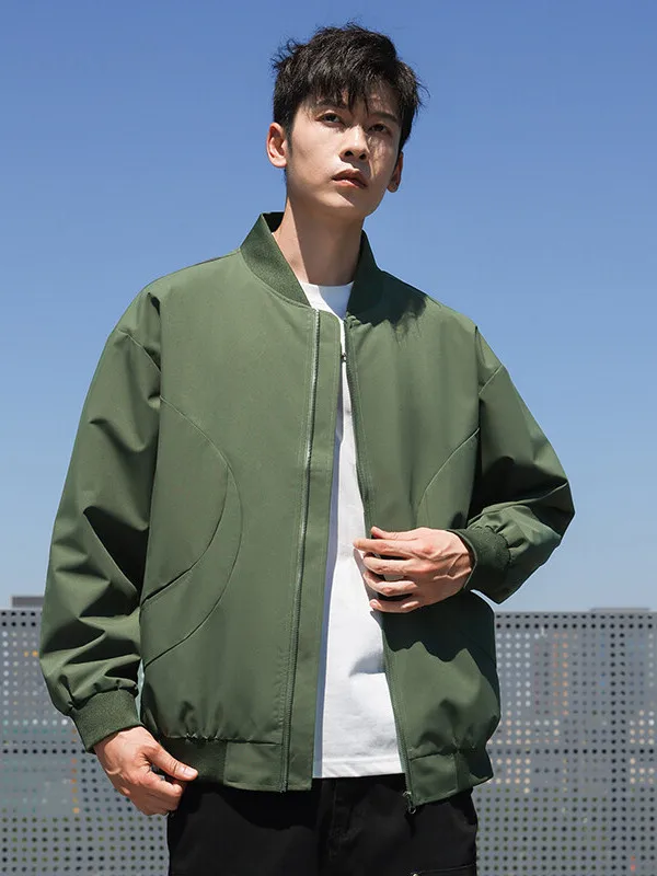 

Мужская куртка-бомбер Adapin в американском уличном стиле с воротником-стойкой, модный дизайн, свободный крой, длинный рукав