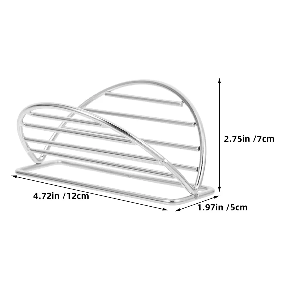 4Pcs Stainless Steel Taco Tray Plate Holder for Baked Tacos Sushi Rolls Dessert Serving Compact Design Heavy Duty - view 4
