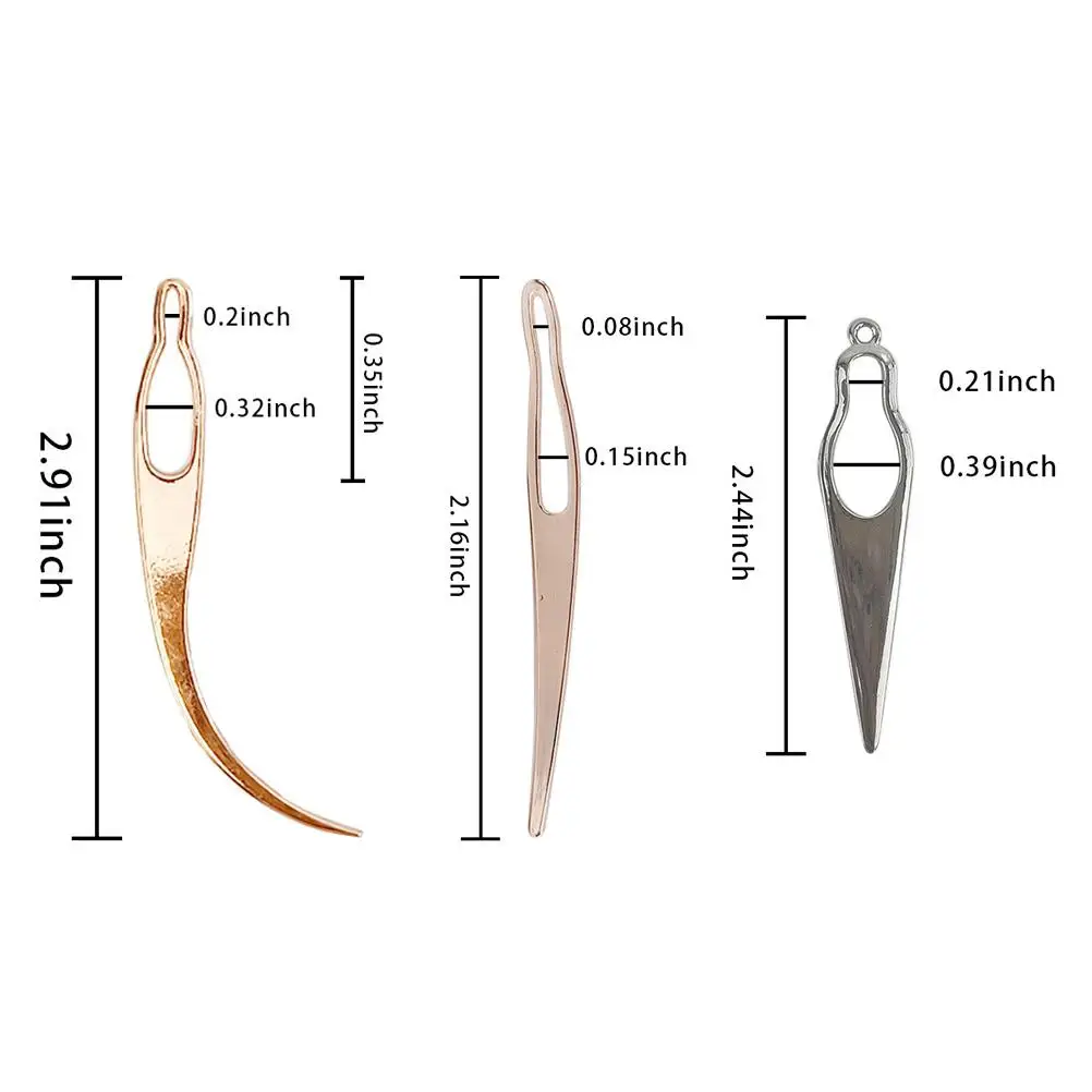 9 Pcs Dreadlocks Hair Piercing Pins Tool Crochet Hook for Needle Weave Alloy Hooks Natural