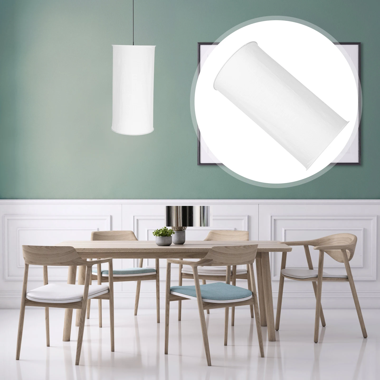 

Fabric Lamp Shades Hanging Pendant Modern Ch Shade Simple Home Decoration Table Lamp Protection Warm Style Lighting
