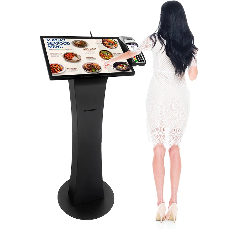 Desktop 24 Inch Automatic Self Payment Machine Fast Food Ordering Machine Self Service Payment Kiosk for Restaurant