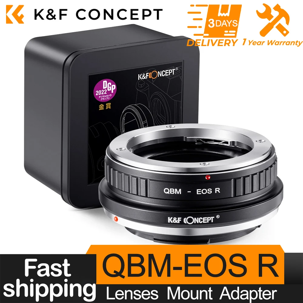 

K&F Concept QBM-EOS R Lens Adapter Ring for Rollei (QBM) Lens to EOS R RF Mount Camera for Canon EOS R RF R3 RP R5 R6