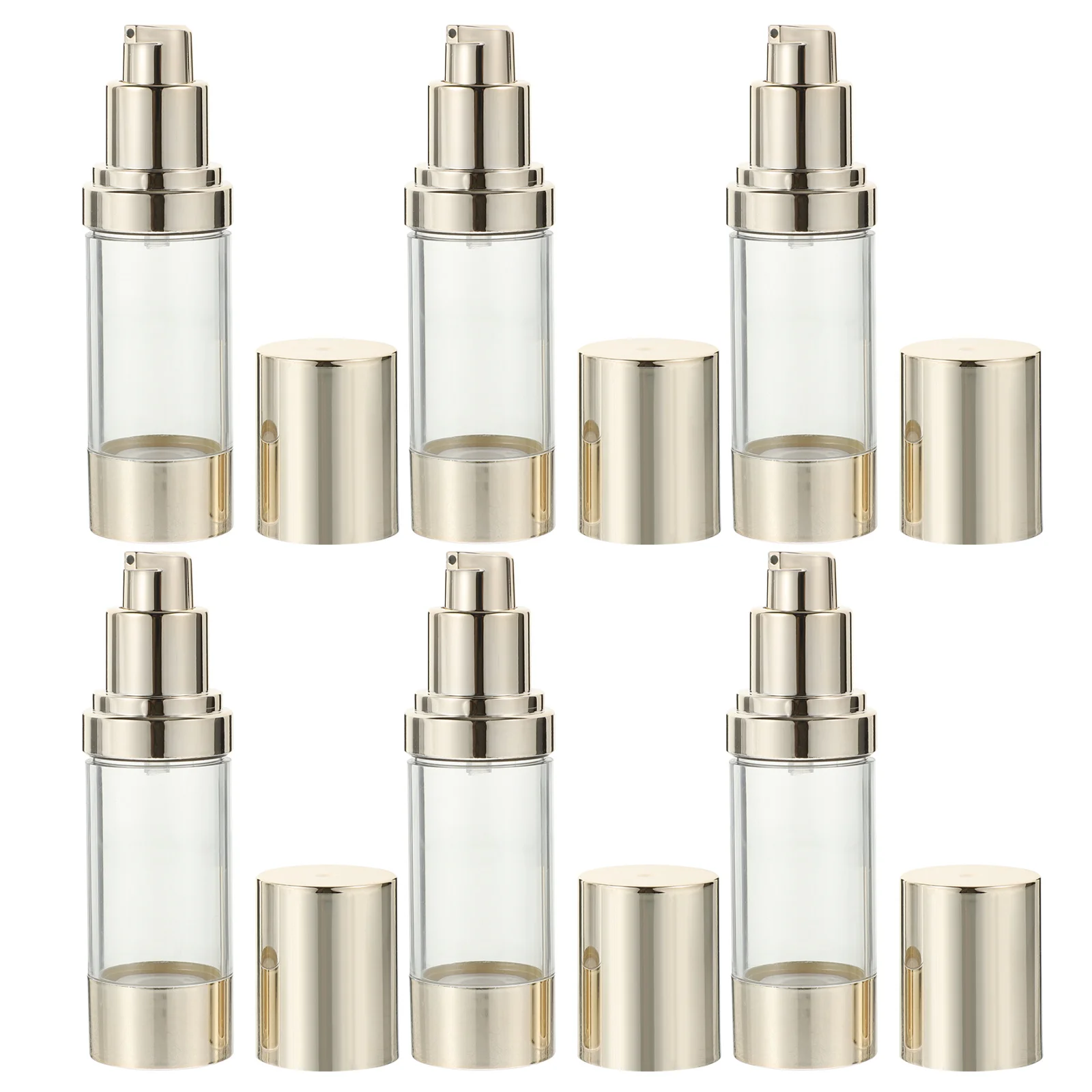 6pcs Reusable Empty Bottles Leak-Proof Portable Dispenser For Travel Sub-Packing Skincare Makeup Removal Storage
