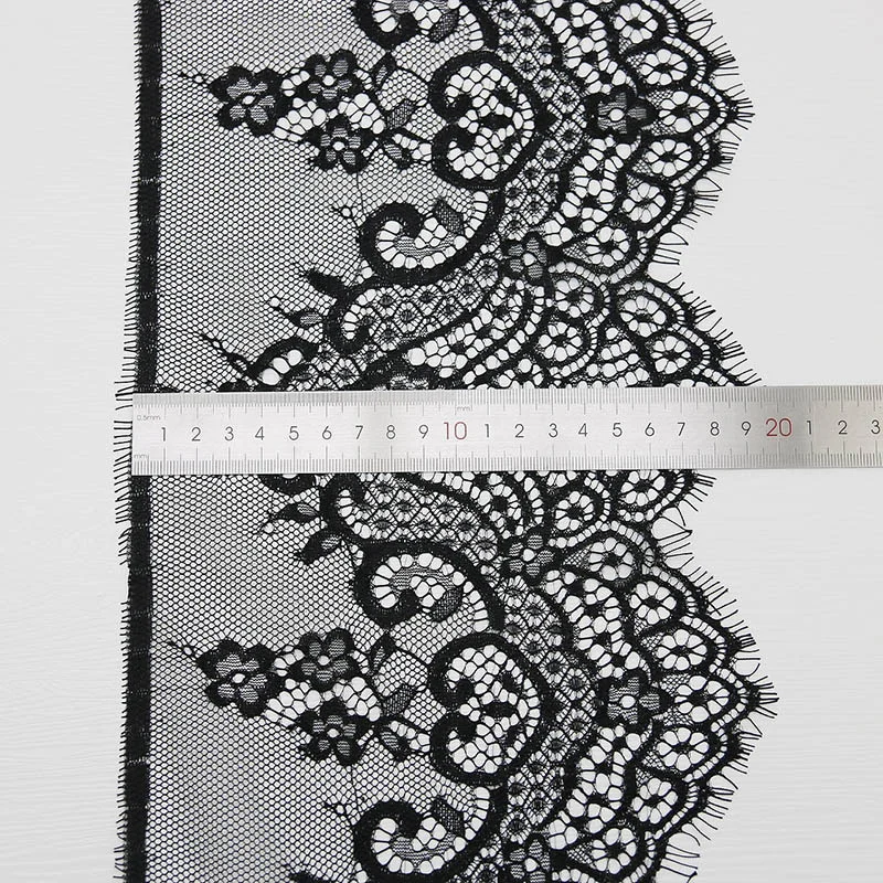 (3Meters/batch) 20cm Handmade Eyelash Lace Fabric Decoration Sewing Clothing Wedding Embroidery Home Embroidery Soft French Lace