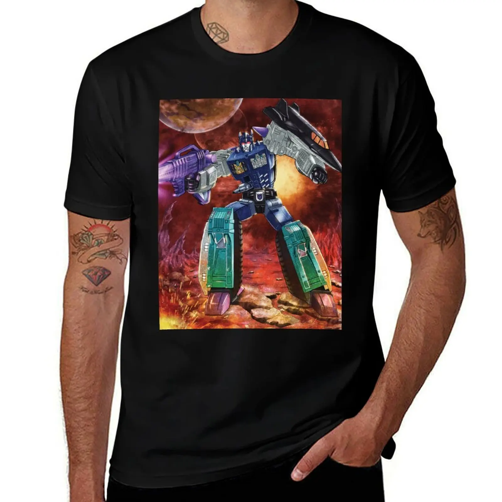 Ambassadeur de la Destruction dominant son monde prétendu T-shirt classique en coton à col rond