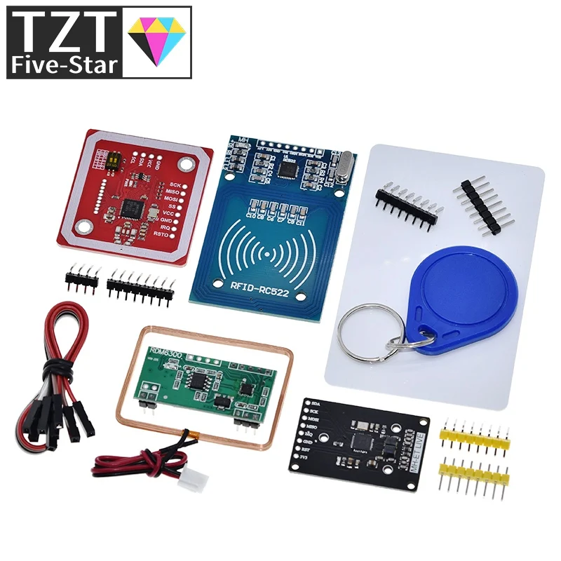 TZT RFID-модуль PN532 RC522 MFRC-522 RDM6300 Комплекты S50 13,56 МГц 125 кГц 6 см SPI Запись и чтение для Arduino UNO 2560