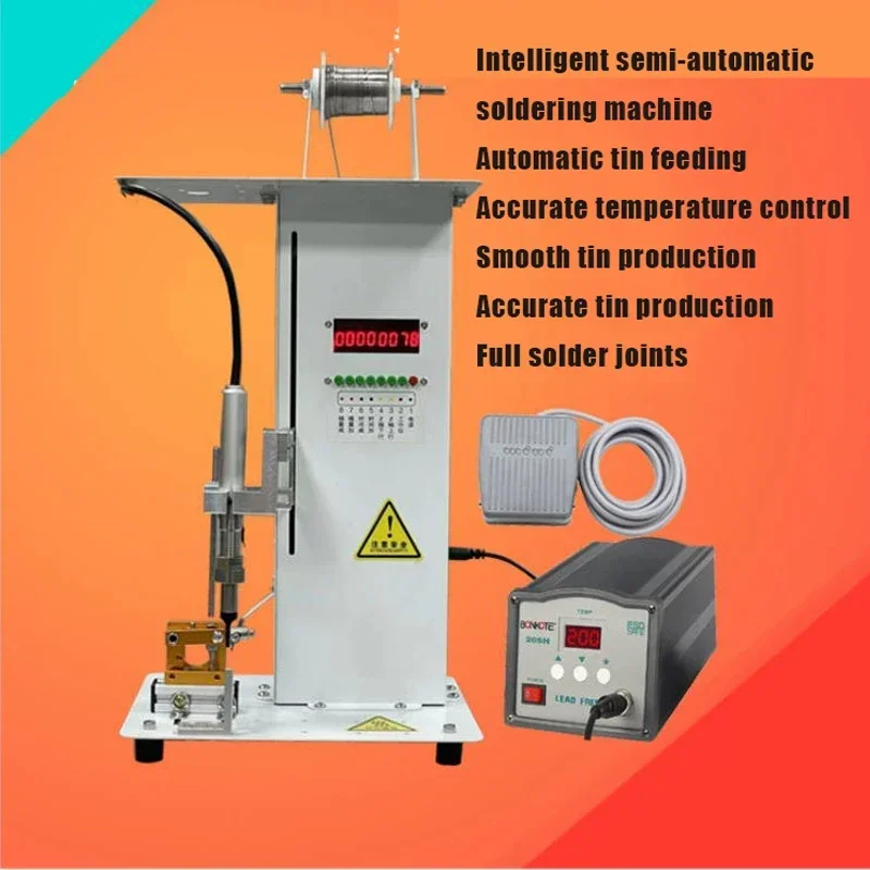 Intelligent Semi-automatic Soldering Machine Foot-operated Soldering Chromium Iron Soldering Station USB Aviation Plug-in Lamp