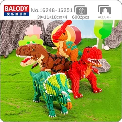 Balody Jurassic Period Dinosaur Tyrannosaurus Parasaurolophus Triceratops Monster Mini Diamond Blocks Bricks Building Toy No Box