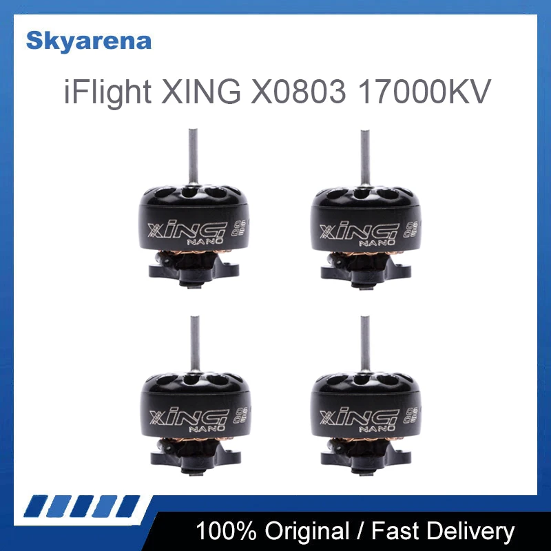 

4PCS iFlight XING X0803 0803 17000KV 1S FPV NextGen Motor with 30mm wire/SH1.25 plug for FPV parts