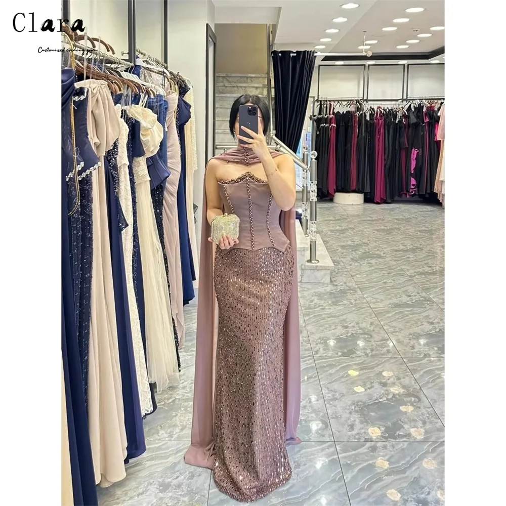 

Clara Custom Fishtail Shiny Sweetheart Off-shoulder Elegant Evening Dresses for Woman Luxury Women's Elegant Party Dress 2026