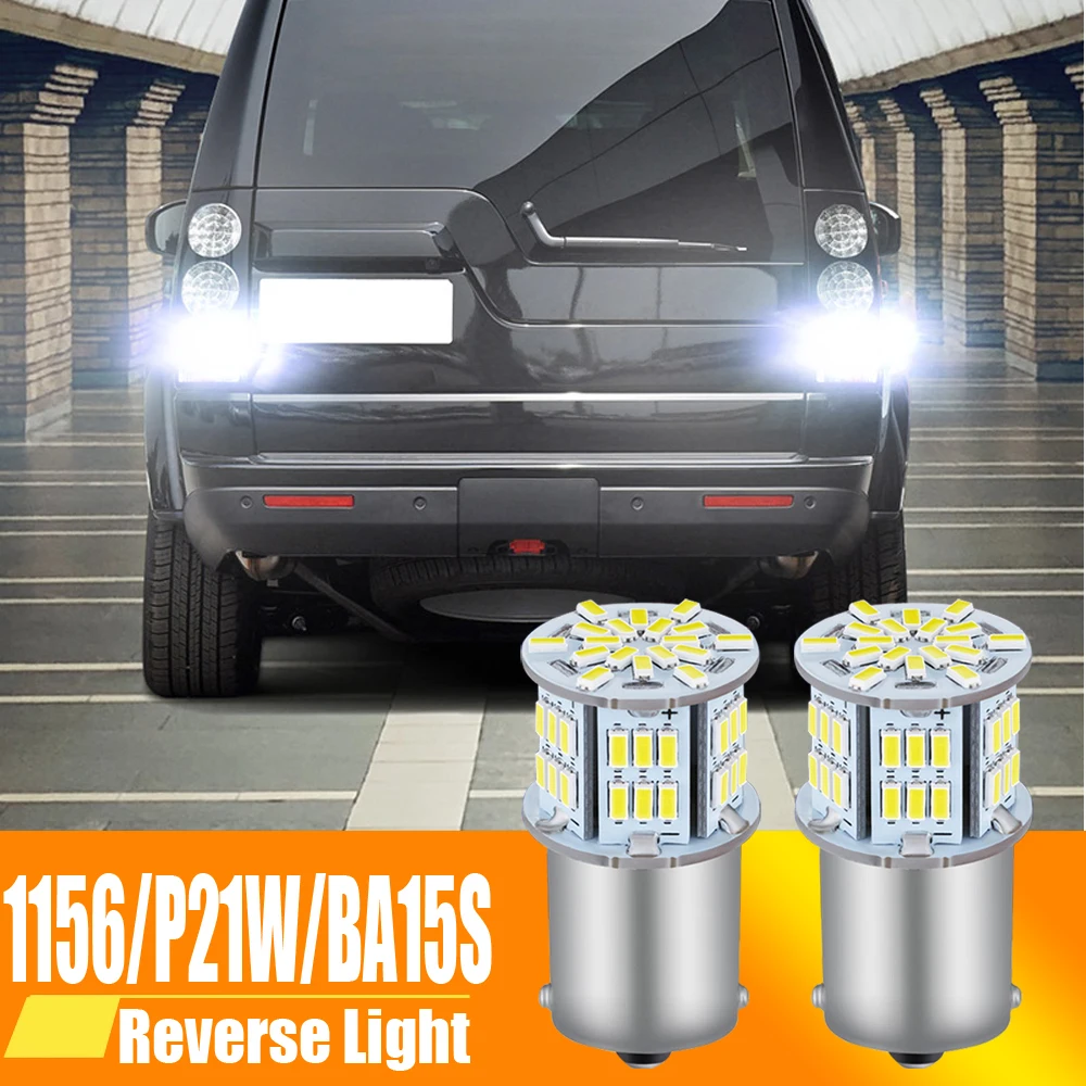 2pcs LED Light Reverse Lamp P21W BA15S Canbus For Land Rover Defender Discovery 2 3 4 LR2 LR3 LR4 Freelander Range Rover Sport 1