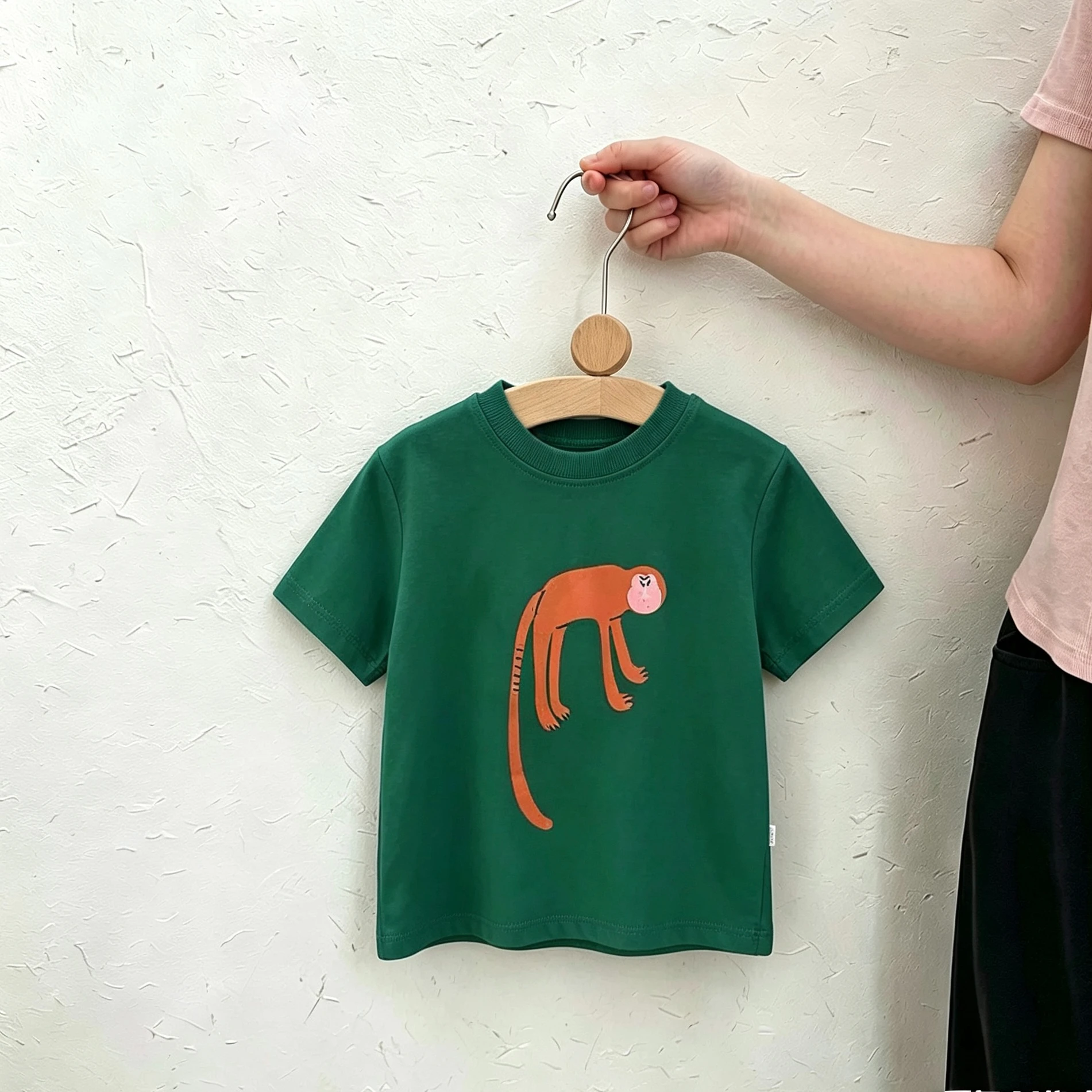 Cartoon T Shirt Baby Boys Girls Short-sleeved Tops 2026 Summer Clothing Cute Animals Print Tees Solid Color Versatile Pullovers
