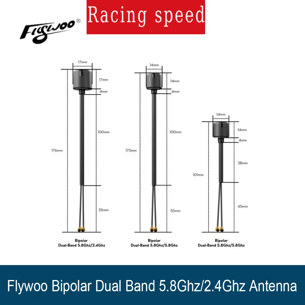 Flywoo Bipolar Dual Band 5.8Ghz/2.4Ghz Antenna V2 Compatible with O3/O4 PRO for FPV Drone DIY Parts
