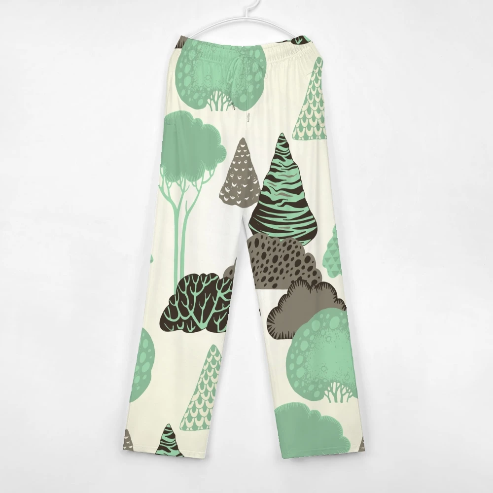 Pantalones de pijama de árbol para hombre y mujer, ropa de dormir supersuave, Unisex, con bolsillos y cordón