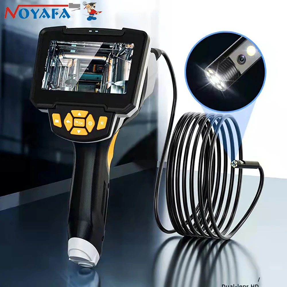 

NOYAFA 1080P HD Portable Industrial Endoscope with 8mm Dual Lens 4.3" Screen Pipe Inspection Endoscope IP67 Waterproof Endoscope