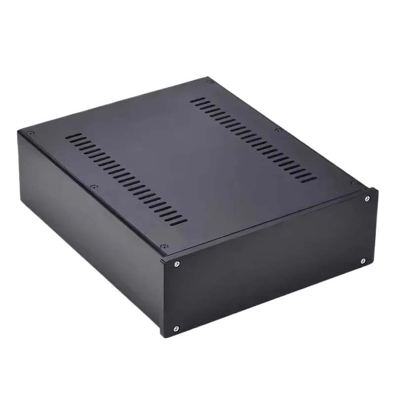 New 2609 Black Aluminum Chassis, DIY HiFi Project Box Amplifier Case with 260×90×311mm Enclosure for Audio Builds