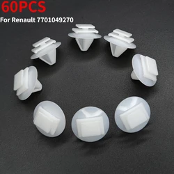 60pcs Front Bumper Door Trim Clips Car Product Fastener Auto Replacement For Renault 7701049270 Clio Megane Citroen Peugeot