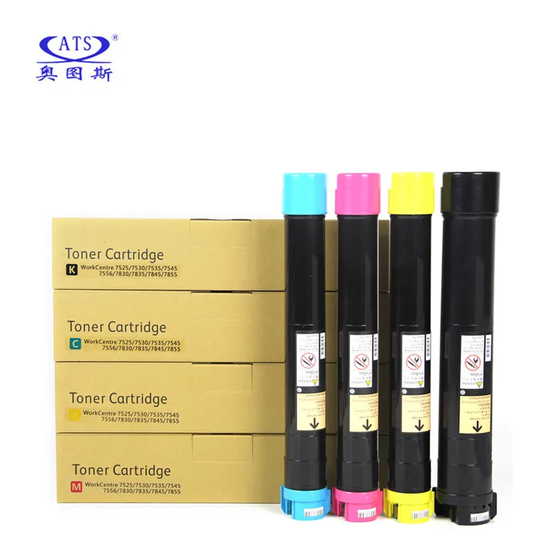 4PCS/Set TN BK400g CMY300g Toner Cartridge For Xerox WorkCentre 7525 7530 7535 7545 7556 7830 7835 7845 7855 Toner Powder