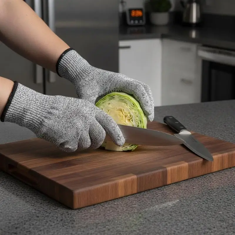 1 Pair Safety Anti Cut Gloves High-strength Industry Kitchen Gardening Anti-Scratch Anti-cut Glass Cutting Multi-Purpose