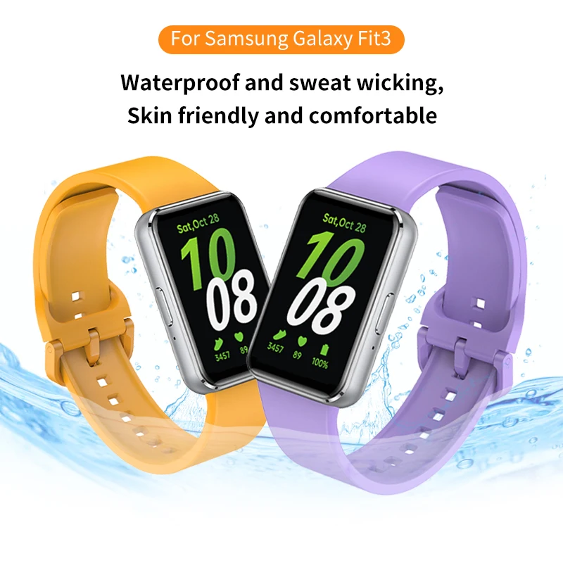 Ремешок силиконовый для Samsung Galaxy Fit 3, сменный спортивный браслет для Samsung Galaxy Fit 3