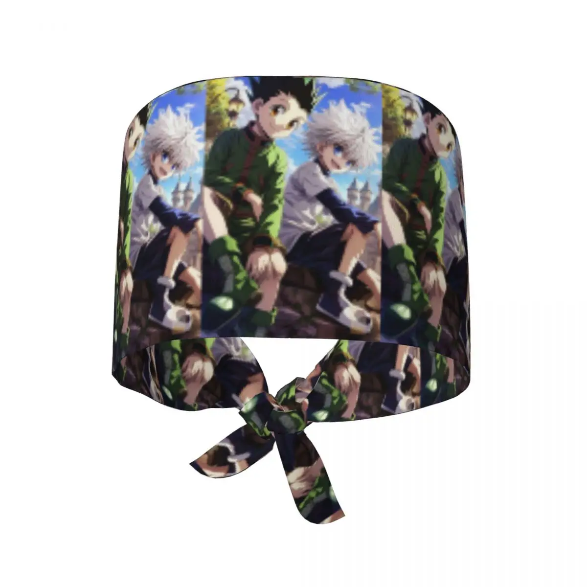 Cartoon Anime Hunter X Hunter Scrub Hat Doctor Working Surgical Cap Unisex Adjustable Nursing Caps for Dentist