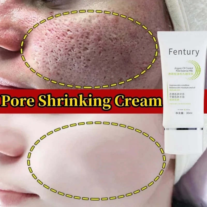 Salicylic Acid Pore Shrinking Cream Reduce Large Pore Tighten Refining Face Repair Rough Dull Pore Brighten Moisturize Skin Care