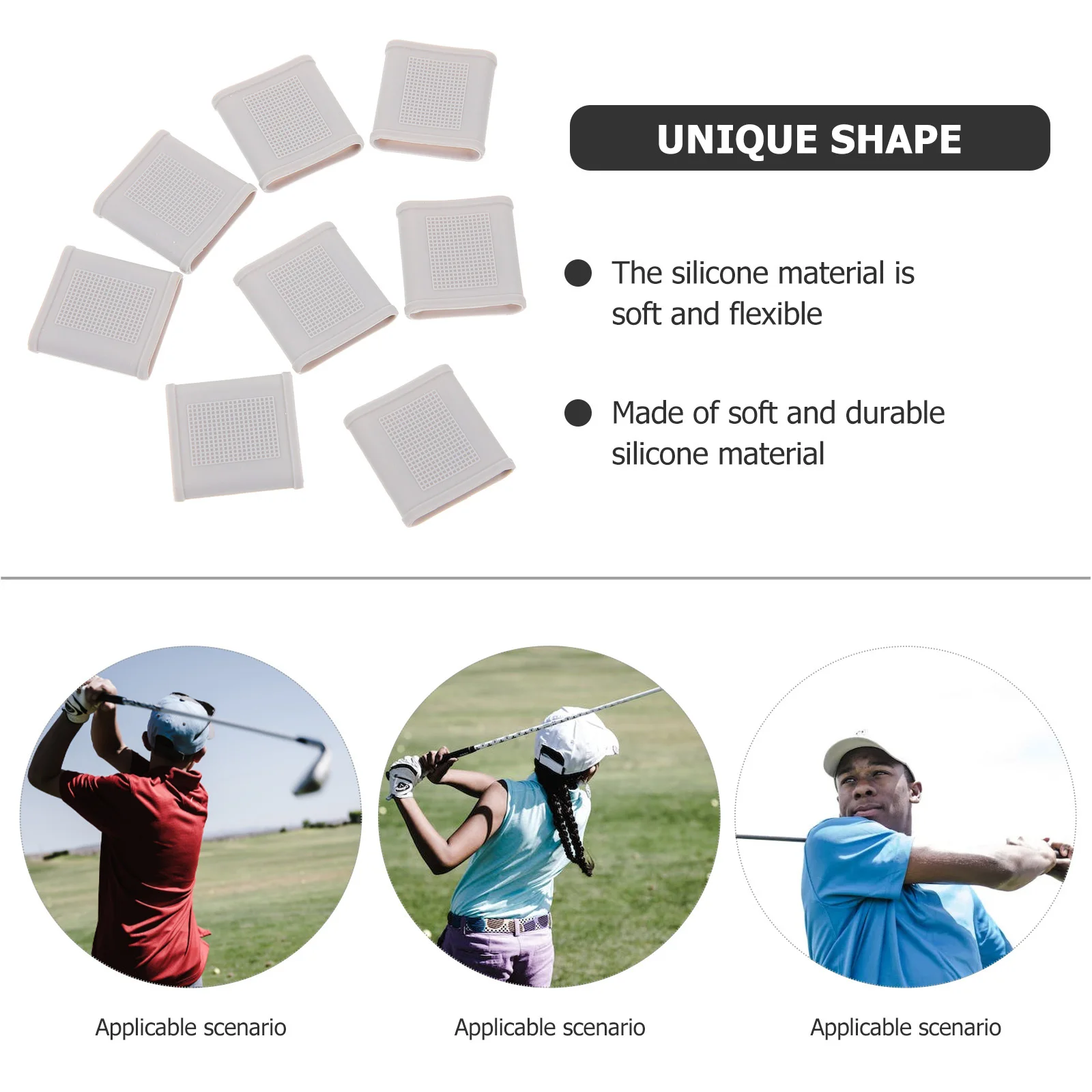

8Pcs Silicone Finger Cots for Golf and Sports Anti-Slip Wear-Resistant Finger Bands Reusable Protective Sleeves for Callus