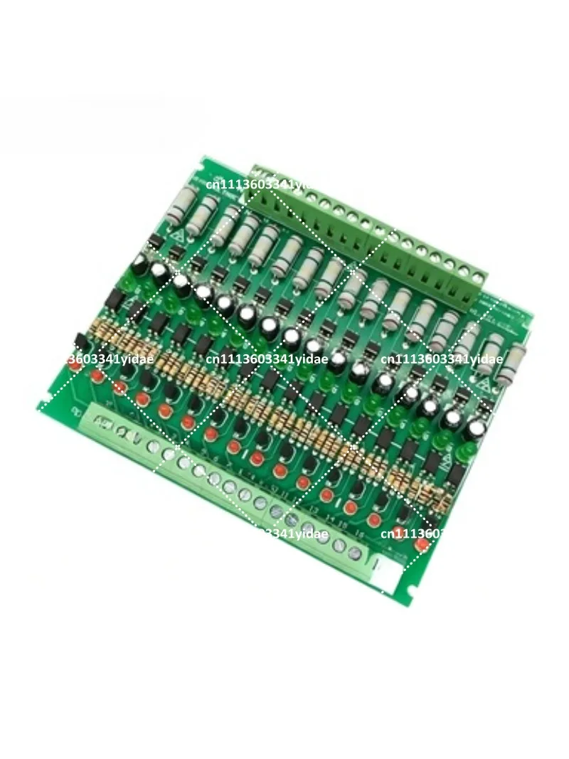 16 Channel 220V AC Optocoupler Isolation Module, Power Detection Relay Board, DIN Rail Mount