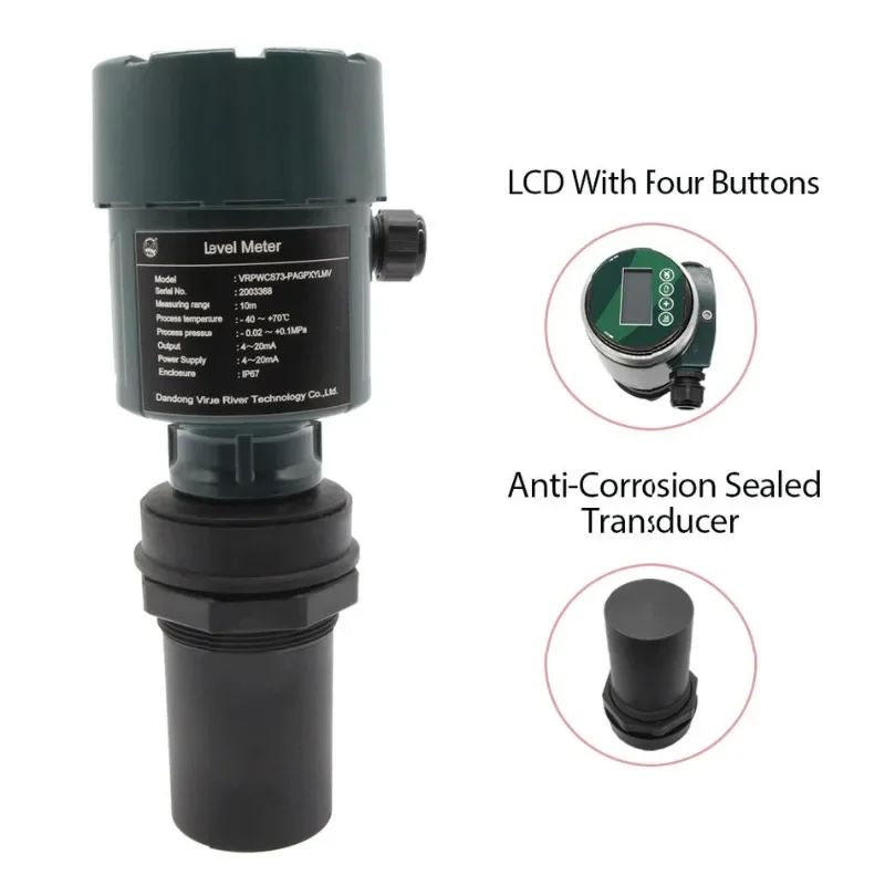 【2026】 High Accuracy 4-20ma Intelligent Ultrasonic Level Meter For Solid And Liquid
