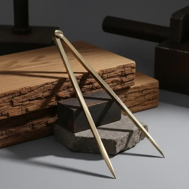 

Solid Brass Straight Chart Divider Rust-Resistant Navigation Measuring Instrument Marine Splitting Tool For Architects