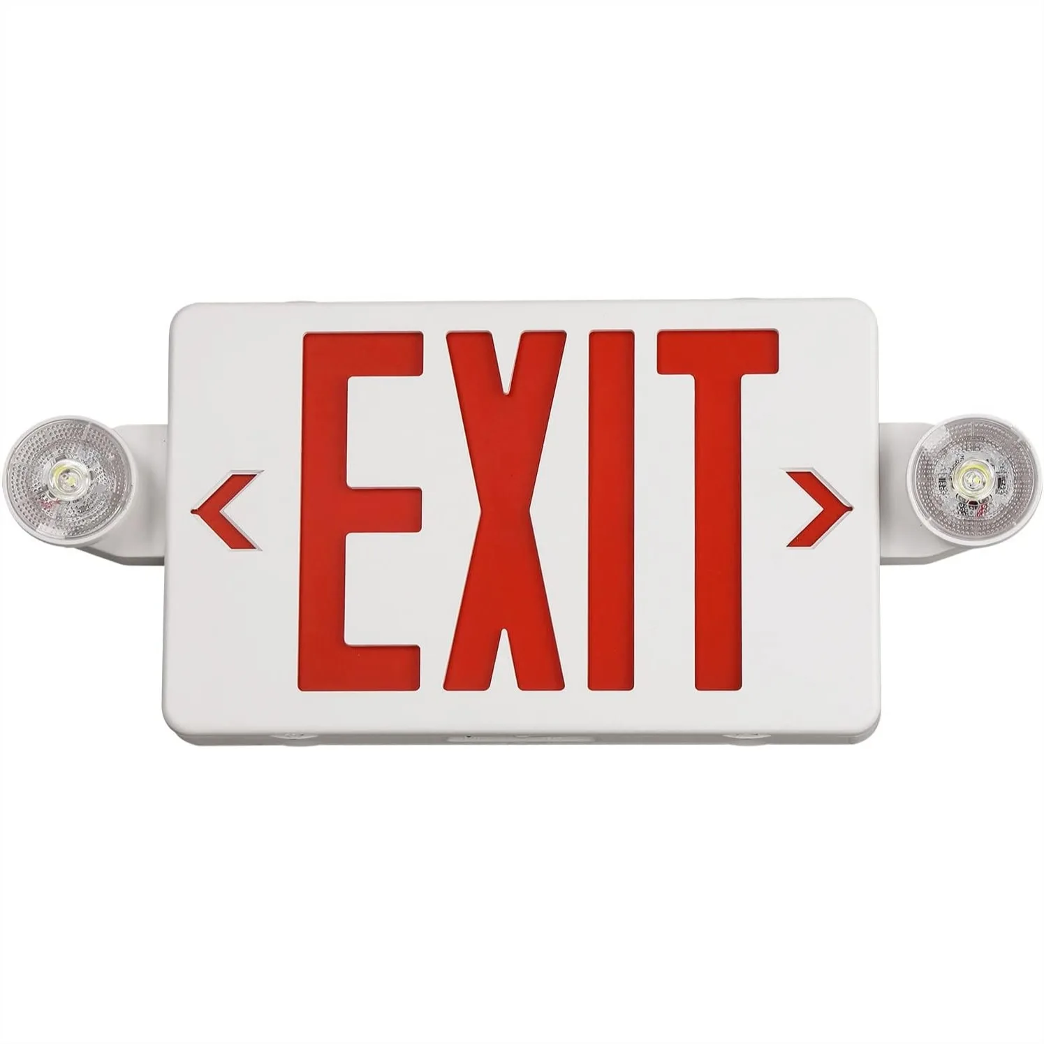 

Red Exit Sign with Emergency Light, LED Exit Light with Battery Backup, AC 120/277V, Commercial Emergency Lights Combo - 1 Pack