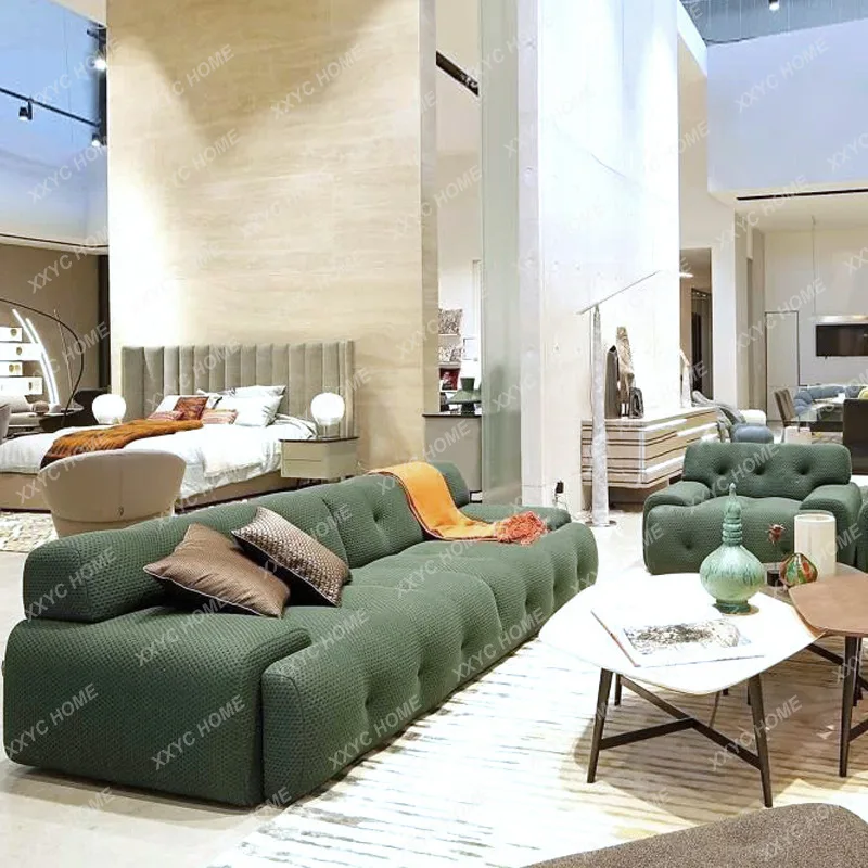 LX minimalist fabric sofa living room simple modern creative sofa combination villa small apartment  sectional sofa