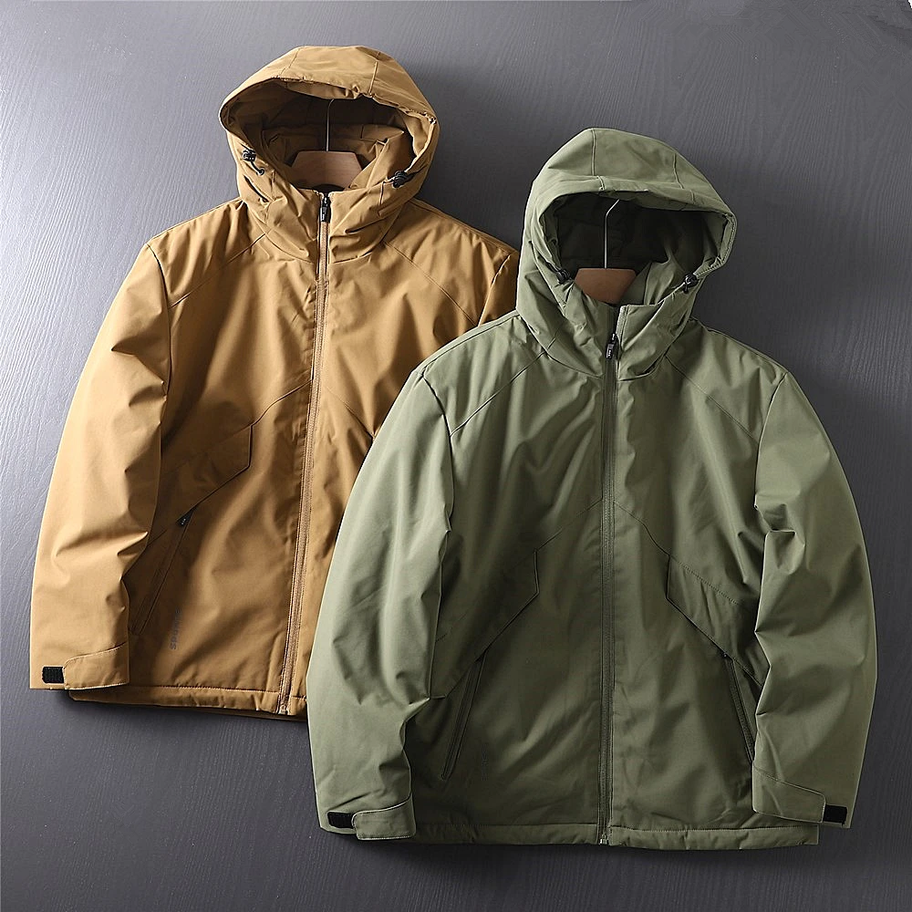 

aphene хлопковое пальто с подогревом для мужчин, зимнее уличное ветрозащитное водонепроницаемое теплое повседневное хлопковое пальто с капюшоном