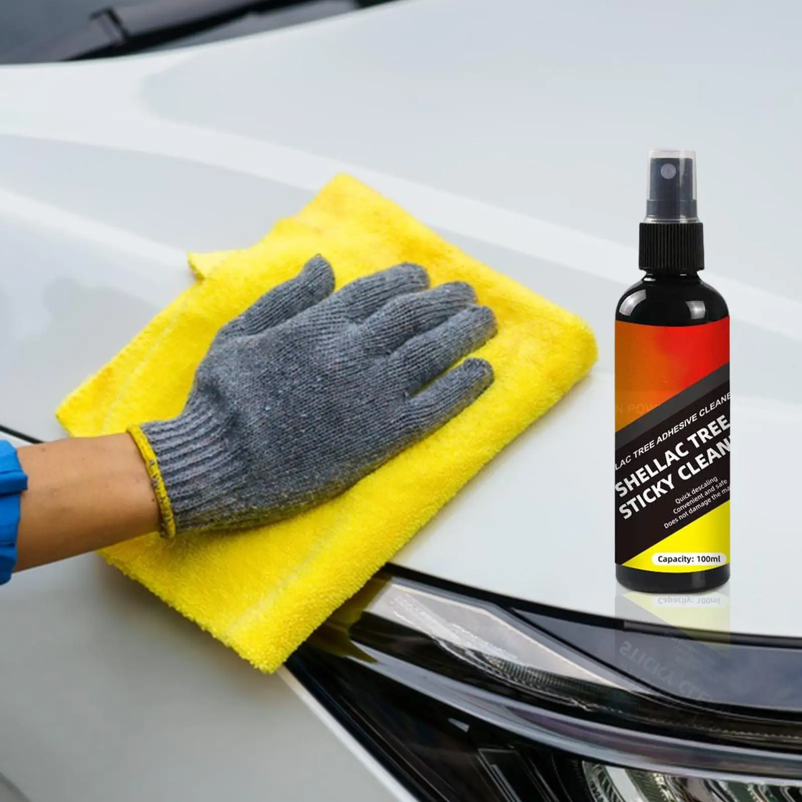100ml Car Gum Shellacs Bird Droppings Remover Paint Surface Decontamination Yellow Spot Resin Mucus Cleaning Agent For Car Auto