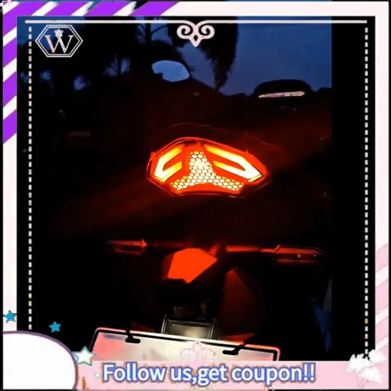 

Easy To Use Smoked LED Tail Light Motorcycle Rear Brake Lights With Turn Signals For Honda WINNER X 150 2023 2024 RSX150 2024