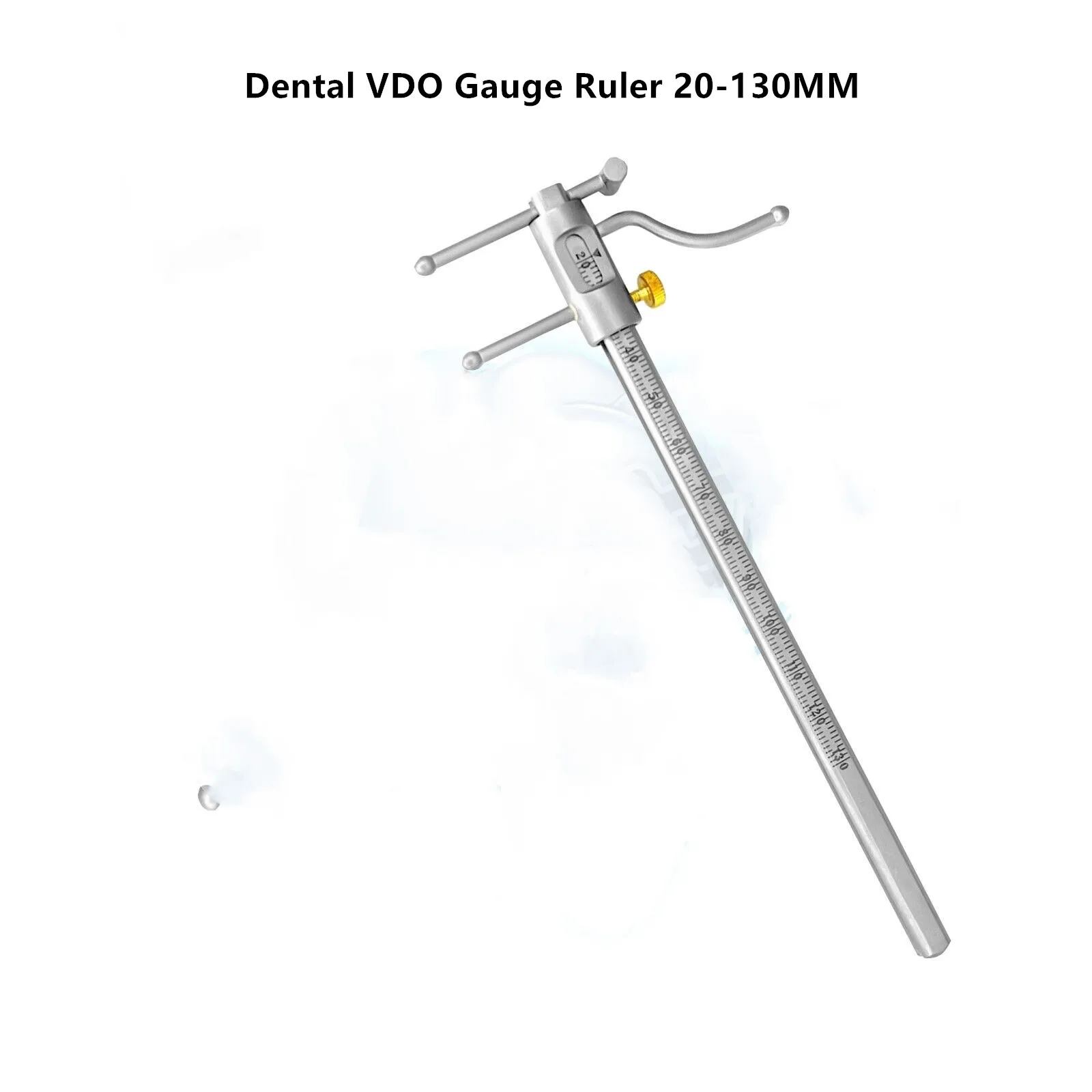 New type Dental Orthodontic Sliding Caliper Chin Indicator Dental Implant Measuring Gauge Caliper Ruler 20-100mm Stainless Steel