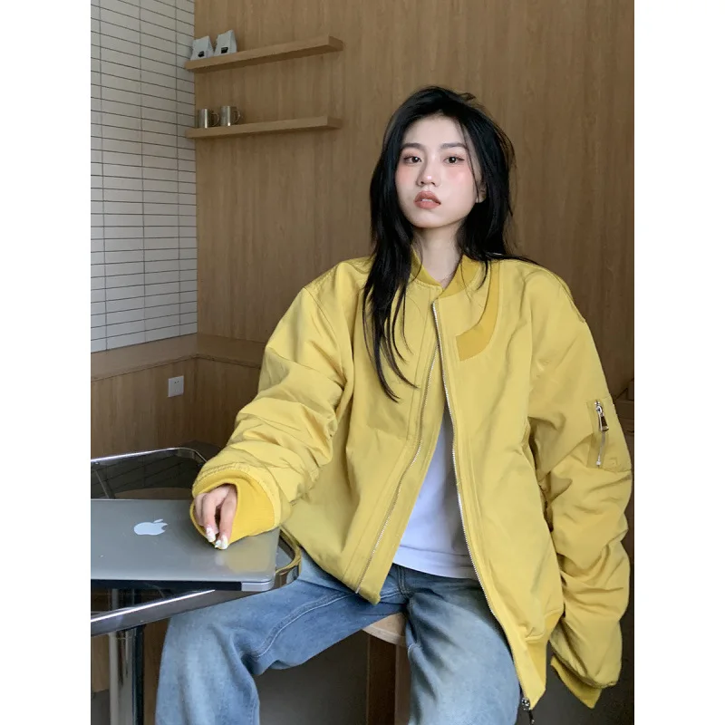 

Baseball Jackets Gym Womens Fall Windbreak Varsity Activewear Chic Unisex Athletic Stylish Printed Leisure Plush Patchwork Youth