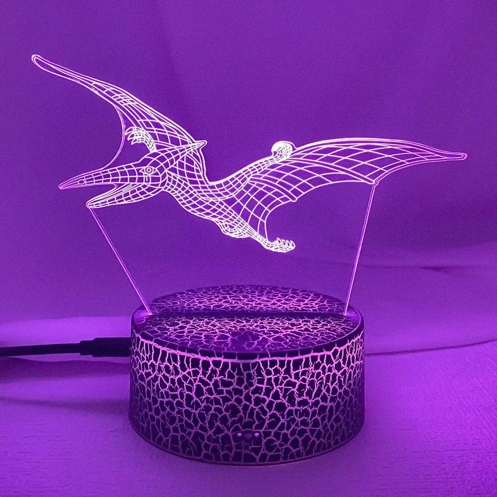 

Акриловая настольная лампа, 3D динозавр с сенсорным управлением, украшение для дома, лампа для праздника, креативный подарок, ночник, новая лампа