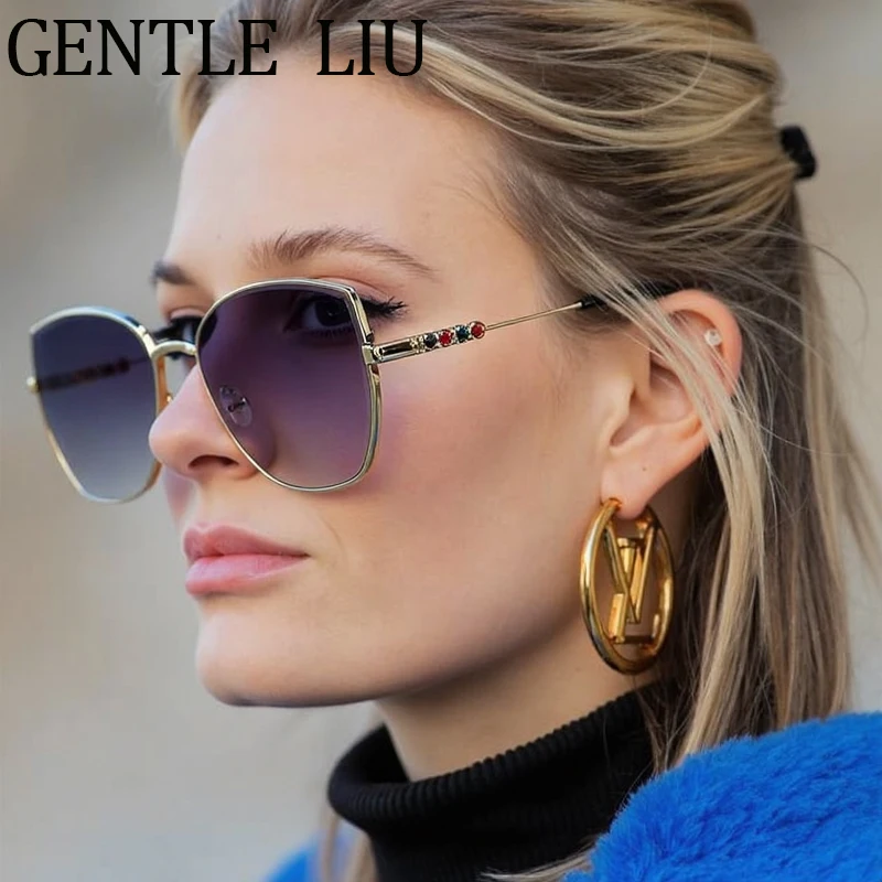 

Trendy Punk Cat Eye Sunglasses Women 2025 Luxury Brand Vintage Metal Square Sun Glasses For Lady Outdoor UV400 Eyewear Shades