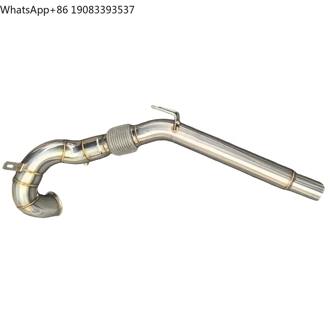 Racing Downpipe for VW Golf 8 GTI 2.0T EA888 Stainless Steel Free Flow Exhaust Pipe Turbo Sound Upgrade