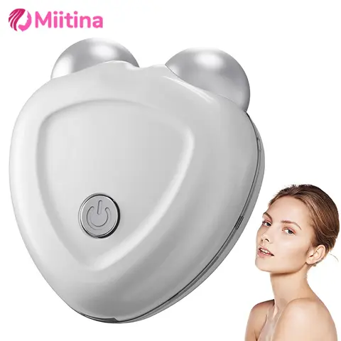 전기 얼굴 마사지 기계 리프트 롤러 미세 전류 피부 강화 충전 얼굴 주름 방지 회춘 아름다움 Photorejuvenation