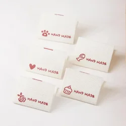 Handmade cloth label, love cake fish rose dog paw pure cotton label accessories side label