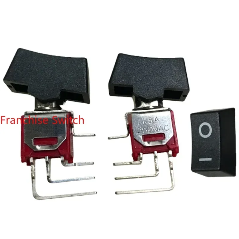 

10PCS Button Switch 3-pin 2-gear Side Bending Rocker RS-8 Changeover