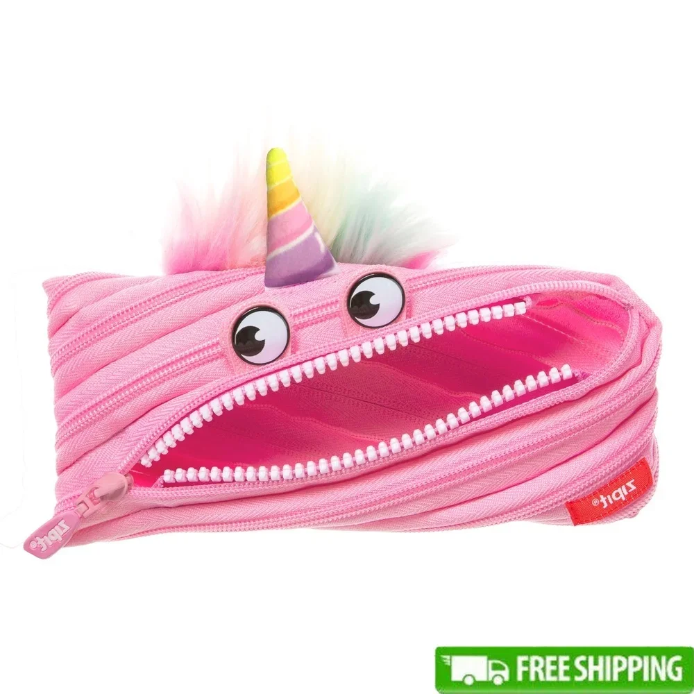 Simpatico astuccio per unicorno Astuccio con cerniera in morbido poliestere per riporre penne e matite Divertenti articoli di cancelleria per la scuola Accessori per ragazze per bambini