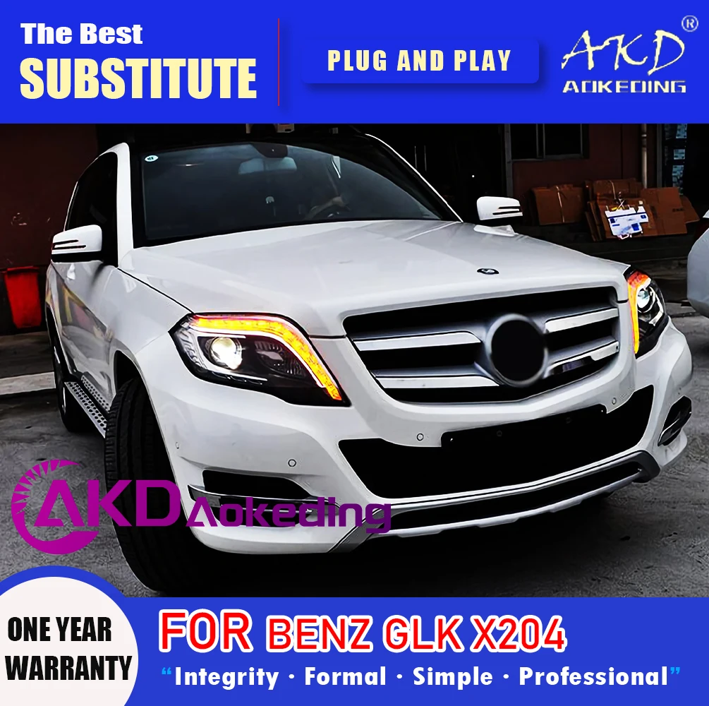 AKD Head Lamp for Benz GLK X204 LED Headlight 2012-2015 Headlights GLK200 GLK 300 DRL Turn Signal High Beam Angel Eye Projector