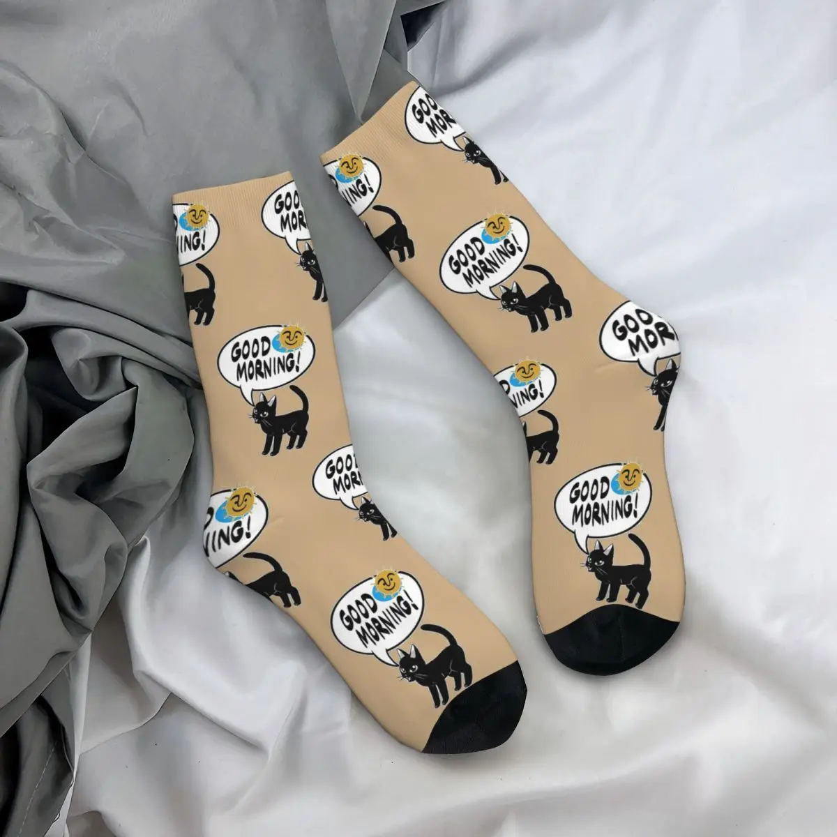 Good Morning! Unisex Winter Socks Outdoor Happy Socks Street Style Crazy Sock