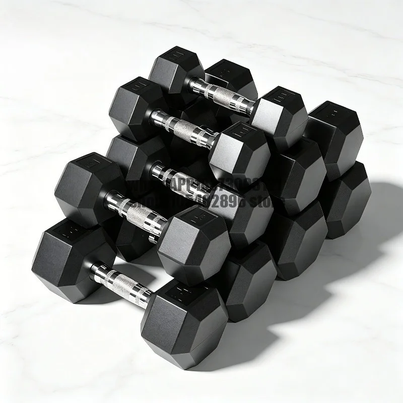 Dumbbells Men's Fitness Equipment for Home Use Women's Hexagonal Solid Pure Steel Coated Cast Iron