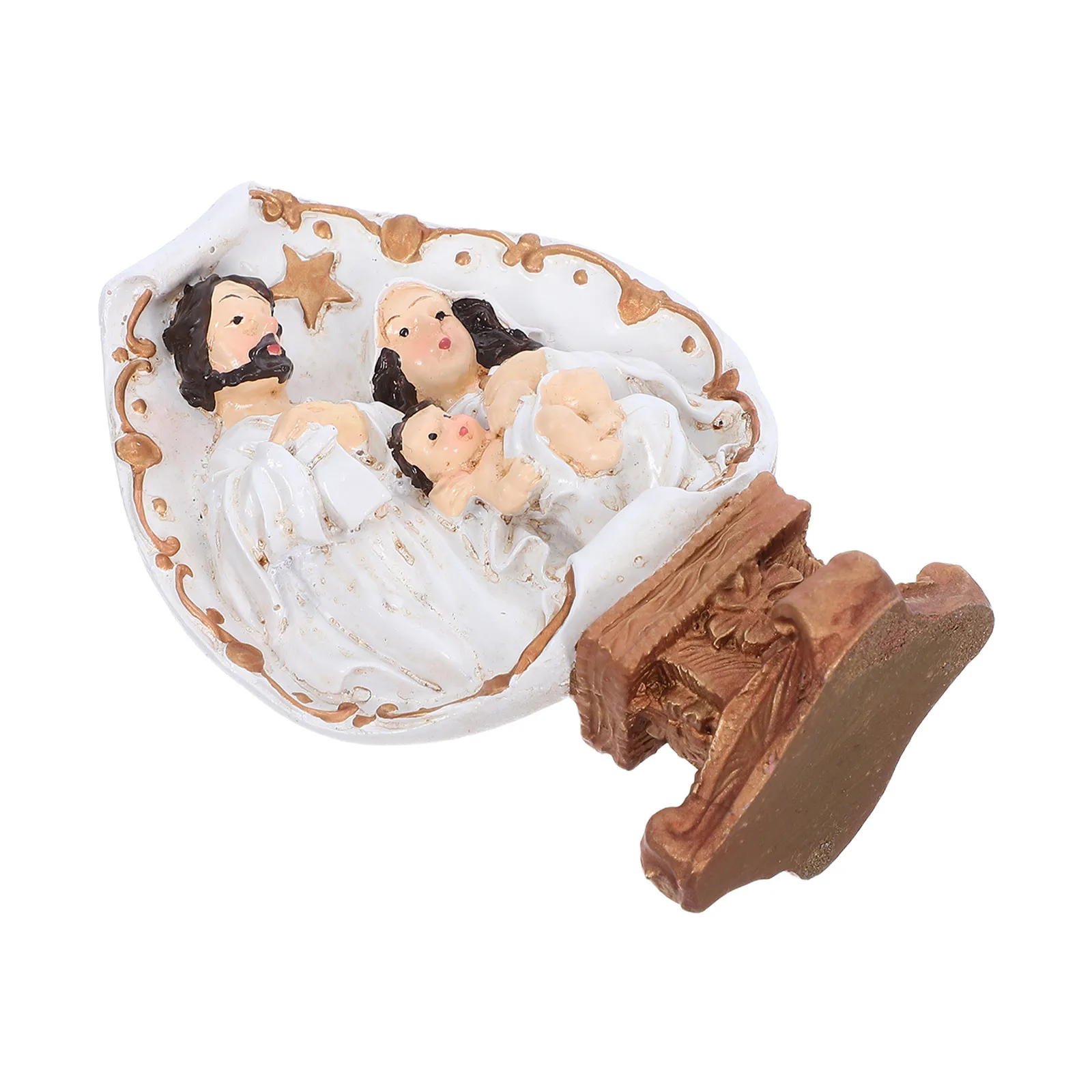 

Mini Jesus Baptism Statue Resin Religious Nativity Sculpture Christmas Table Decoration Catholic Home Decor Holiday Gift